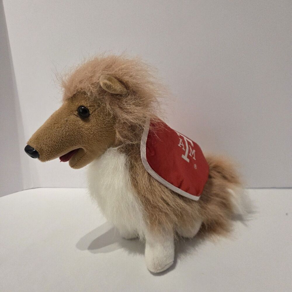 Texas A&M Aggies Vintage 11” Plush Mascot Reveille Collie Dog